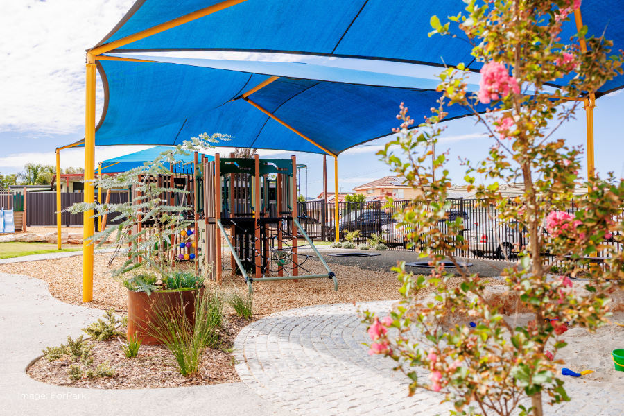 Photo of the brand new Junior Primary Playground at Good Shepherd Lutheran School.